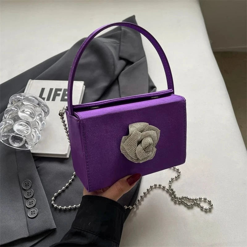 17cm*7cm*12cm / Purple New Fashion Handbags 2024 Lady High Quality Chain Bags Lady Design Purses For Woman