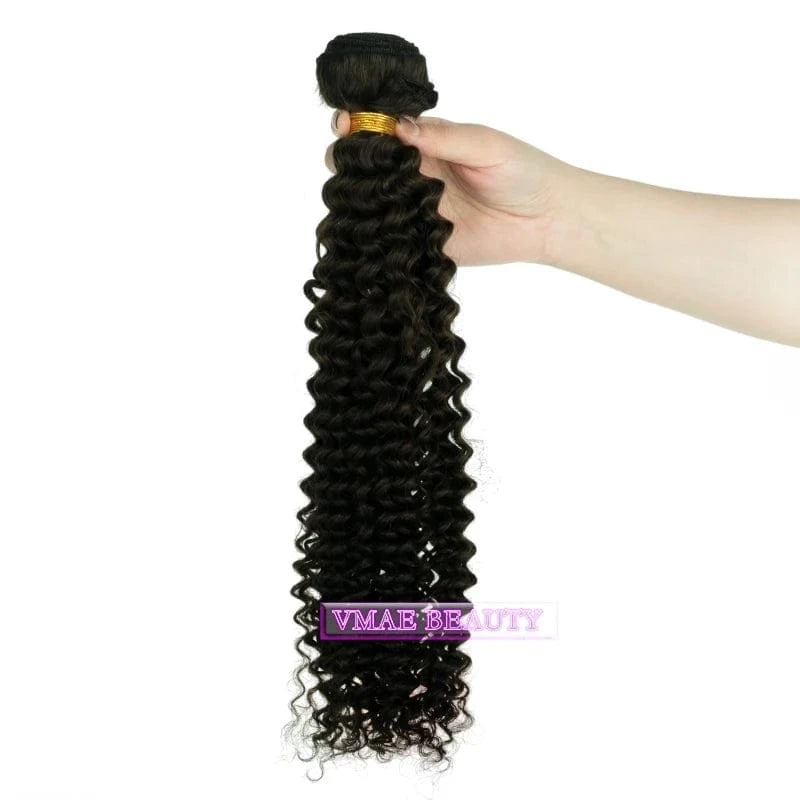 18 Inches / Kinky curly #2 VMAE Remy Wholesale Unprocessed Deep Water Wave Mink Raw Brazilian Hair Weft Bundles Human Hair Extensions