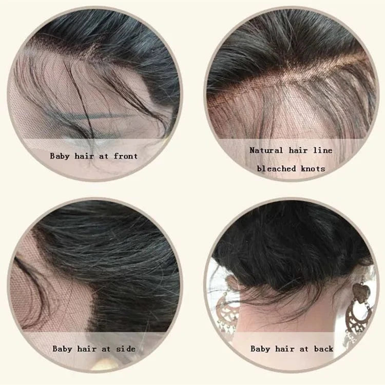 180% Density Glueless Loose Wave Brazilian Virgin Human Hair 13*6 Lace Front Wig with Baby Hair Wigs