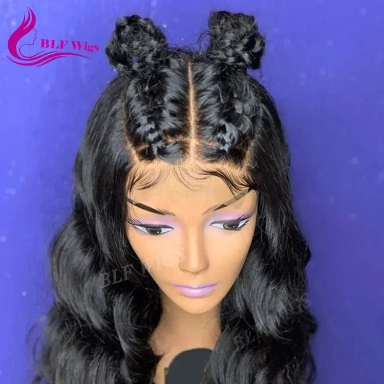 180% Density Glueless Loose Wave Brazilian Virgin Human Hair 13*6 Lace Front Wig with Baby Hair Wigs