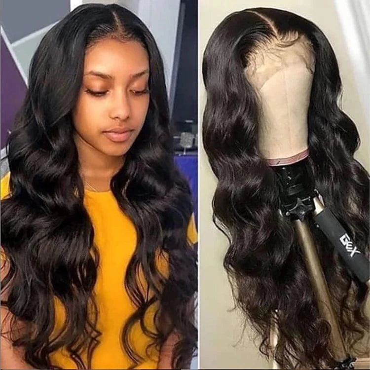 180 Density Pre Plucked Cuticle Aligned Virgin Human Hair Mink 26 Inch 13X4 Curly Body Wave Frontal Brazilian Lace Hair Wigs