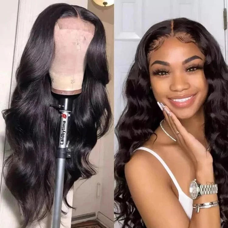 180 Density Pre Plucked Cuticle Aligned Virgin Human Hair Mink 26 Inch 13X4 Curly Body Wave Frontal Brazilian Lace Hair Wigs