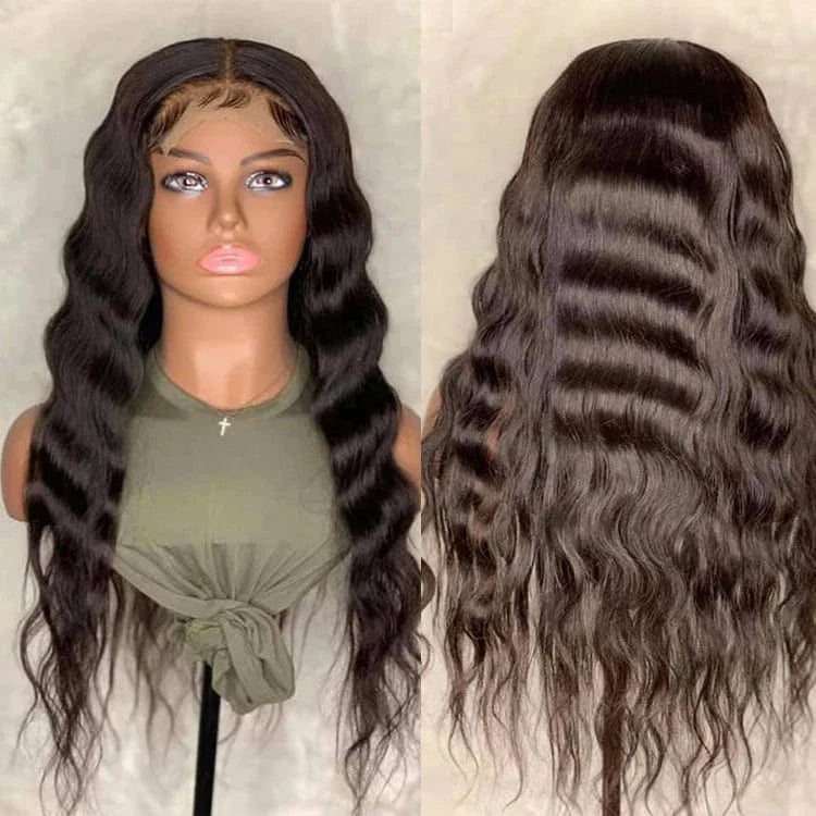 180 Density Pre Plucked Cuticle Aligned Virgin Human Hair Mink 26 Inch 13X4 Curly Body Wave Frontal Brazilian Lace Hair Wigs