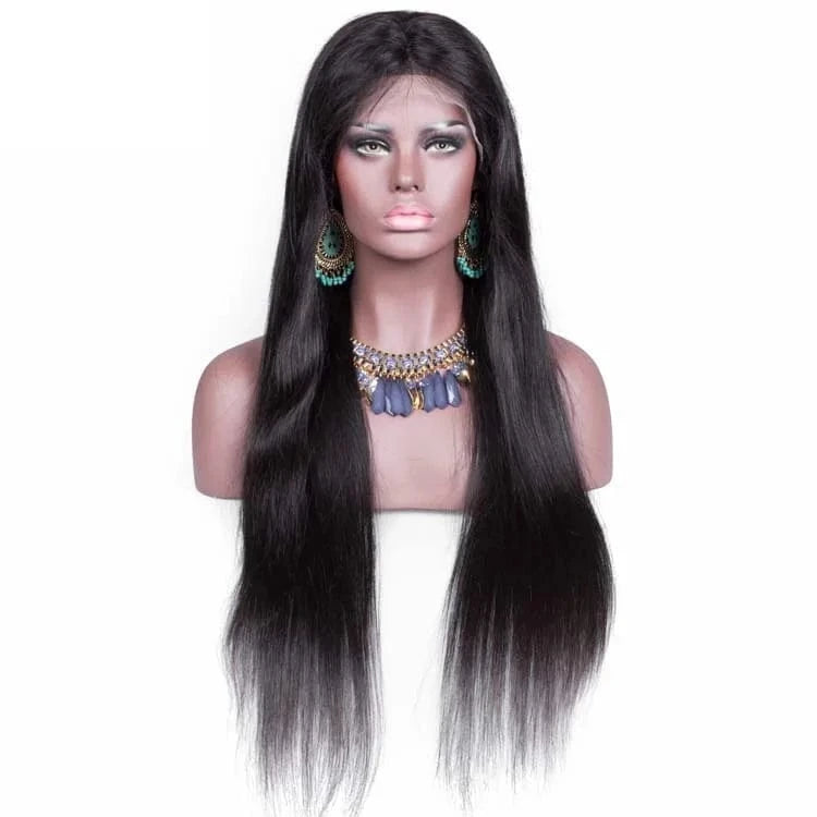 180% Heavy Density Straight Lace Front Wig 100% Human Hair with Baby Hair