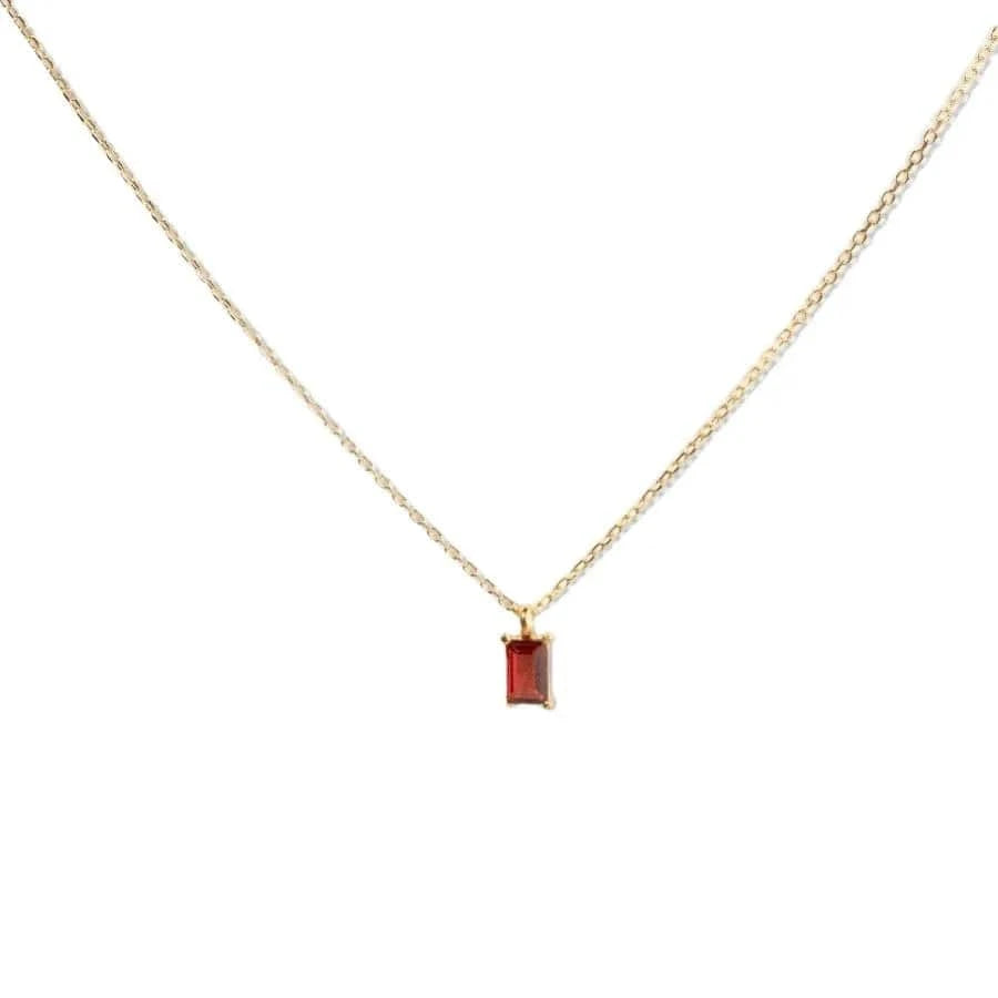 18inches / Red 18K Gold Plated Brassre Ctangular Zircon Collar Necklace Statement Chunky  Charm Summer Beach Chokers Necklaces Gifts for Women