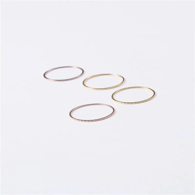 18K Gold Filled Plated Stainless Steel Rings For Women Jewelry