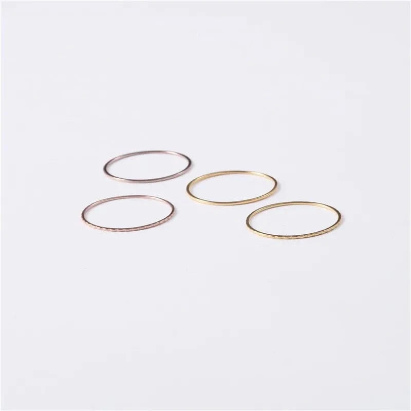 18K Gold Filled Plated Stainless Steel Rings For Women Jewelry