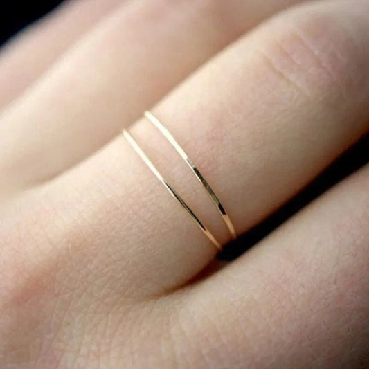 18K Gold Filled Plated Stainless Steel Rings For Women Jewelry