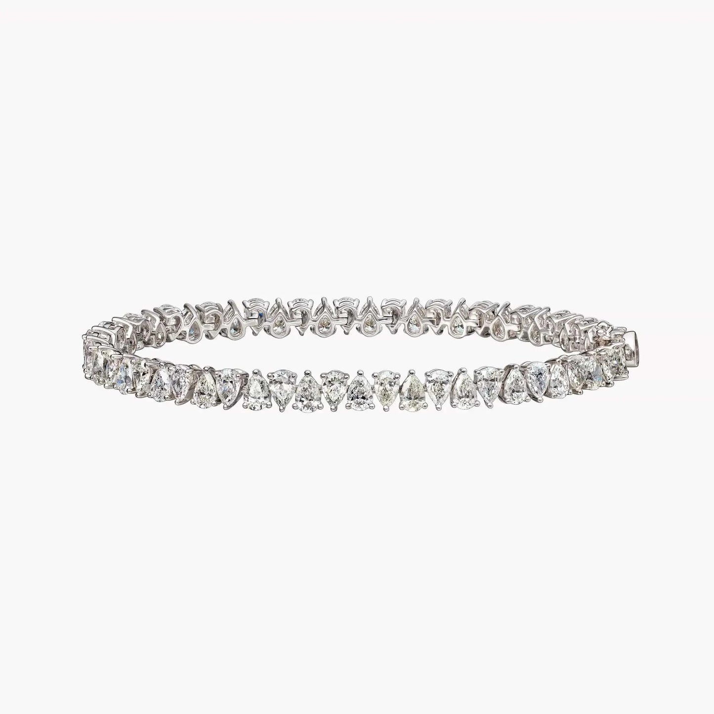 18K Gold Plated 3 Prong Setting Water Drop Tear Drop Zircon Tennis Chain Bracelet CZ Iced Out Diamond Crystal Women Jewelry