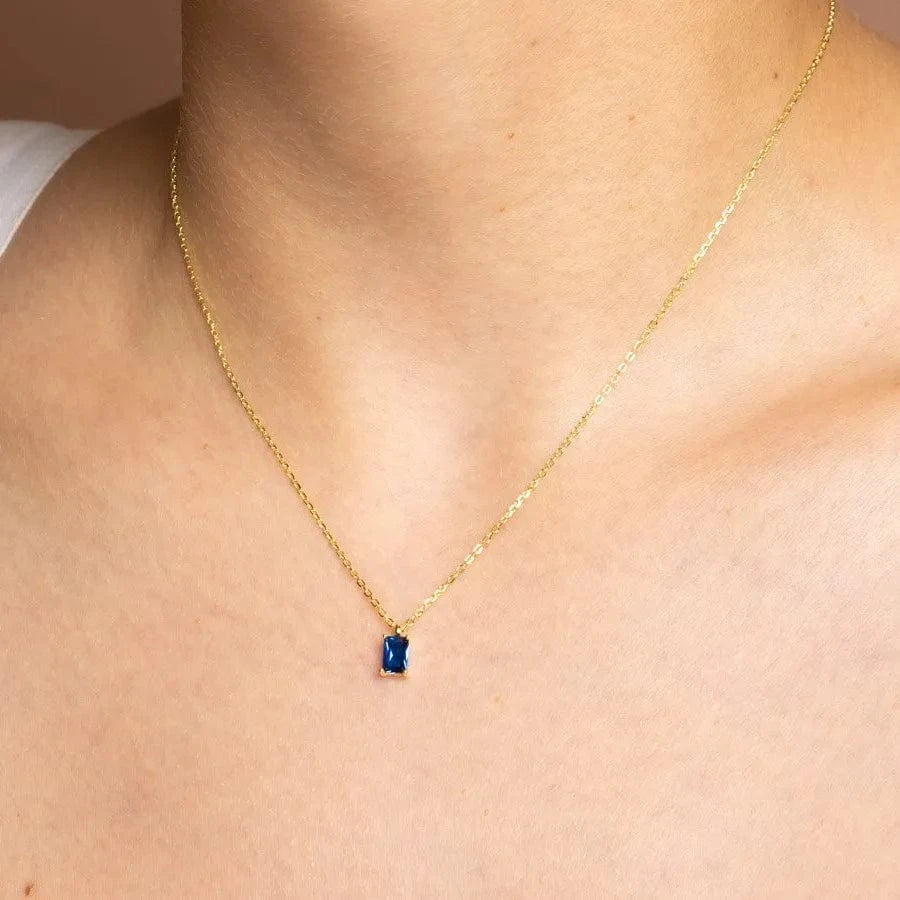 18K Gold Plated Brassre Ctangular Zircon Collar Necklace Statement Chunky  Charm Summer Beach Chokers Necklaces Gifts for Women