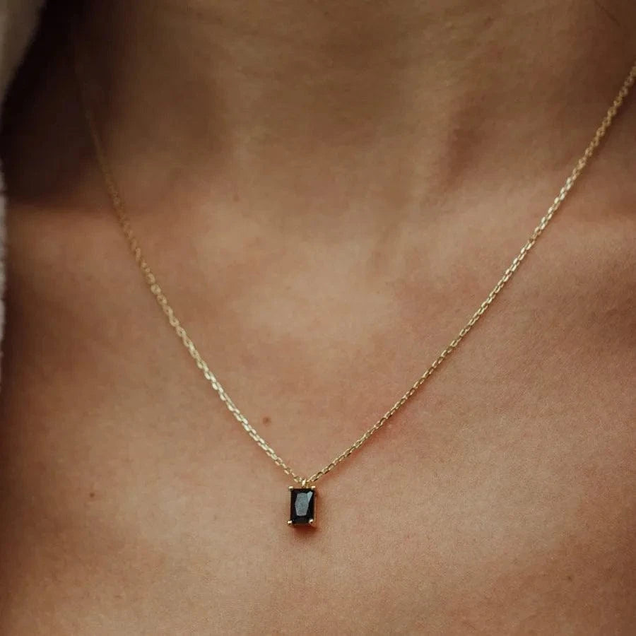 18K Gold Plated Brassre Ctangular Zircon Collar Necklace Statement Chunky  Charm Summer Beach Chokers Necklaces Gifts for Women
