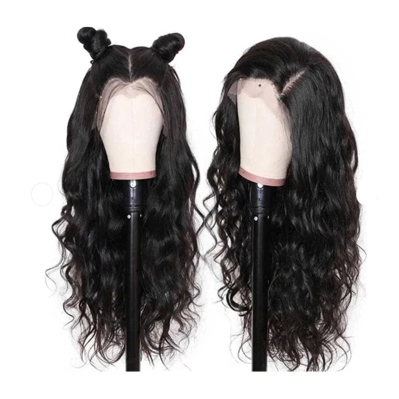 1B / 24 Inches Pre-plucked 13x4 13x6 Lace Front Wigs Body Wave HD Transparent Natural Black Color Brazilian Human Hair wigs for black woman