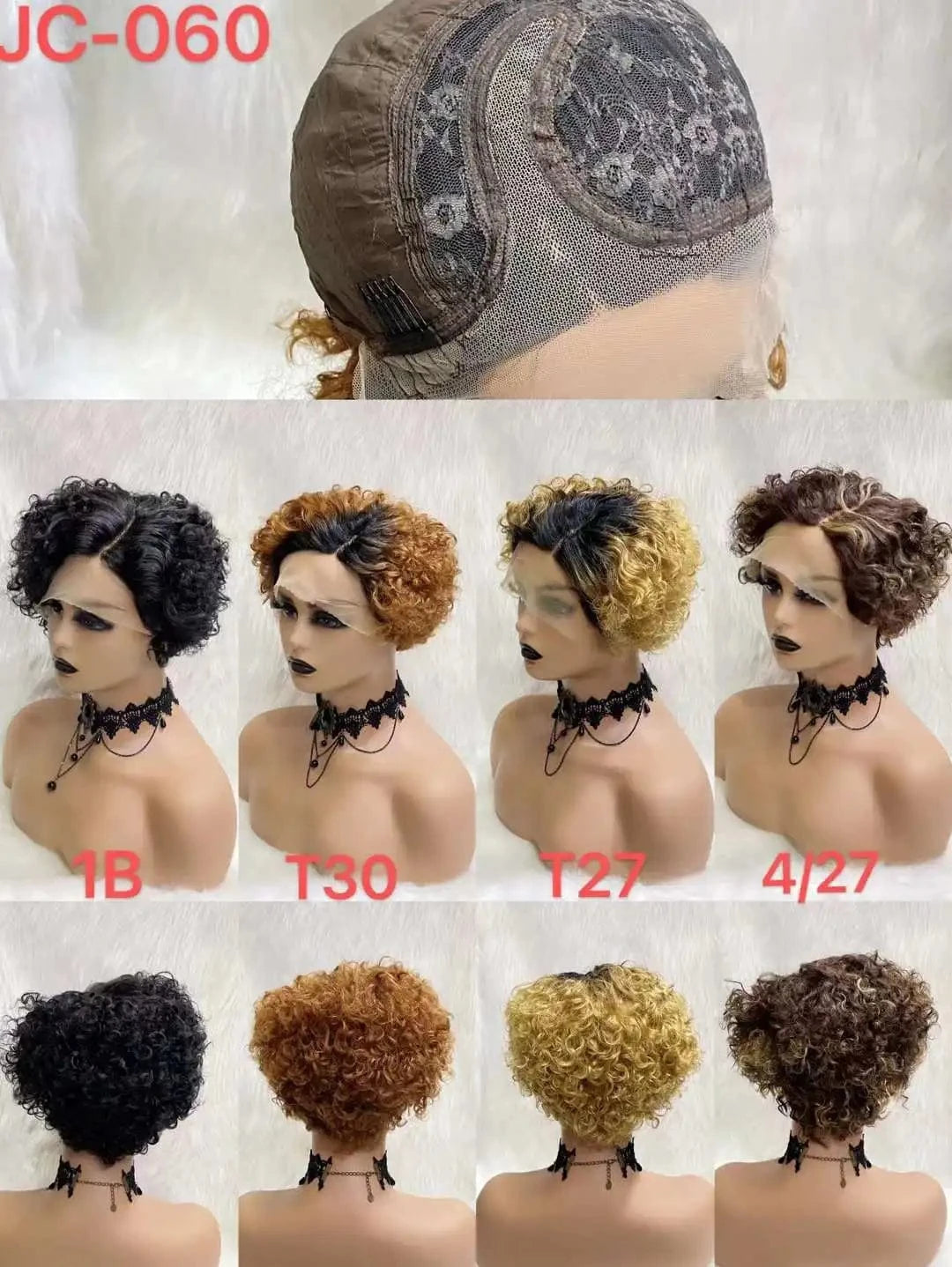 1b/30 / 6 Inches Short Human Hair Pixie Cut Lace Wigs Human Hair Cheap Short Straight Wigs For Black Women Red Blonde color