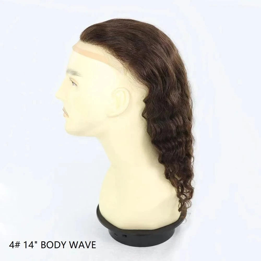 1B60 Grey 12 Inches Man Hair Unit Hollywood Base Cap Mens Wig 8x10 Hair Extensions Toupee For Men