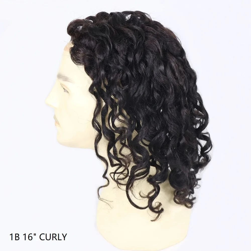1B60 Grey 12 Inches Man Hair Unit Hollywood Base Cap Mens Wig 8x10 Hair Extensions Toupee For Men