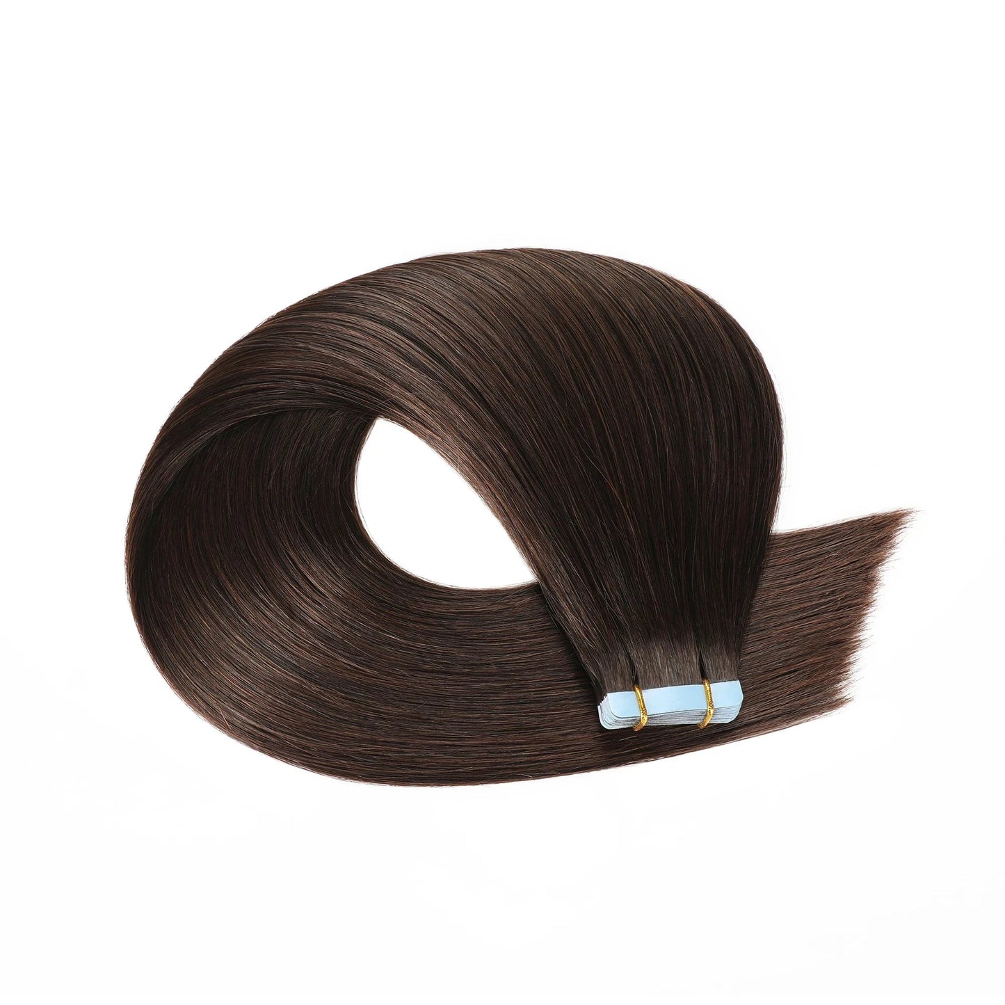 #2 / 22 Inches European Double Drawn Russian Human Hair Tape Hair Extension High Quality Natural Remy Tape In Hair Extension