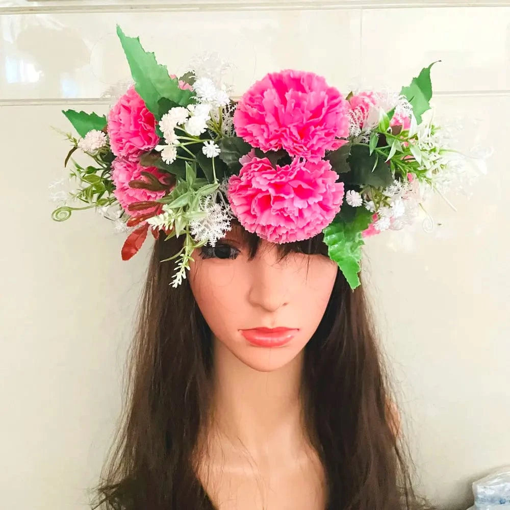 2 Fabric floral headband Artificial tropical plumeria Island frangipani tiare hibiscus pin comb headband dancing party accessories
