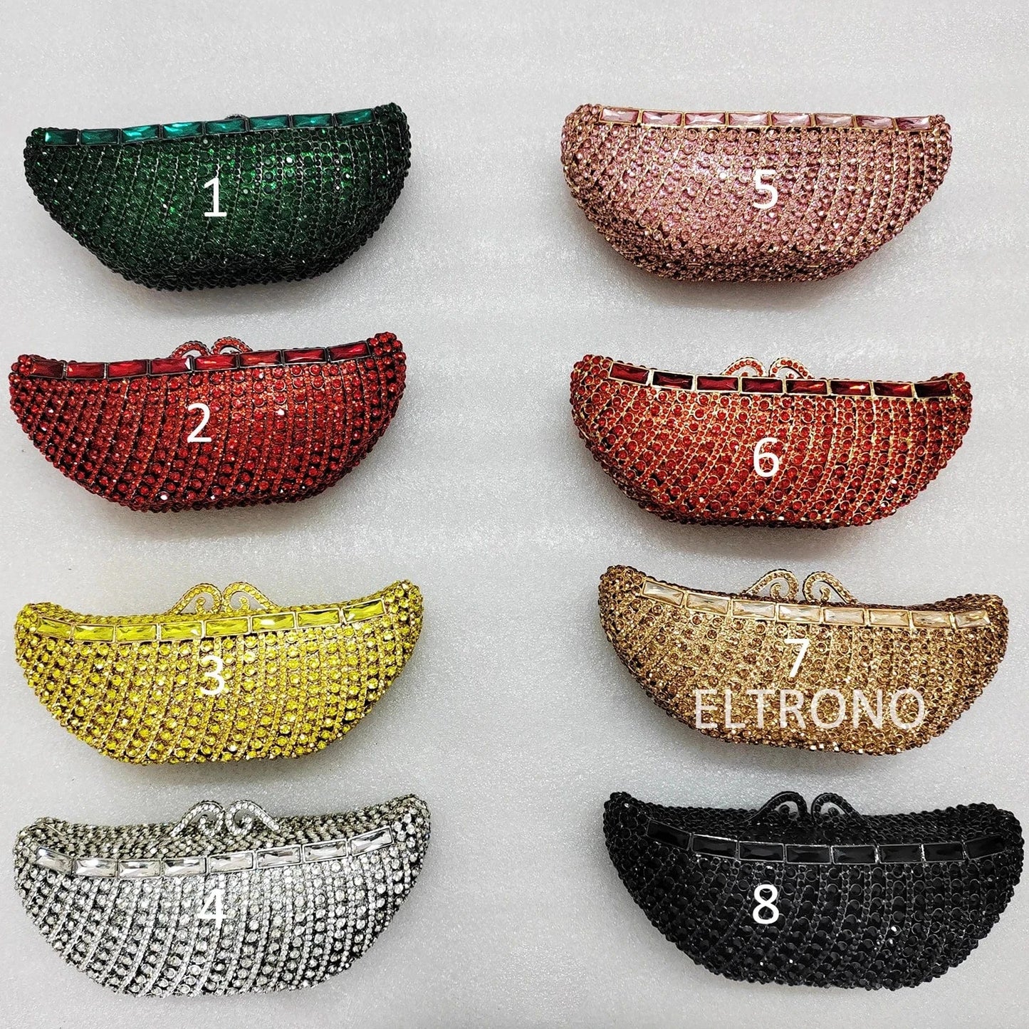 2 Hot sales 2024 Boat Shaped Clutch Bag Wedding Purse Luxury Evening Crystal Party Stone Ladies Clutches Bag for Women