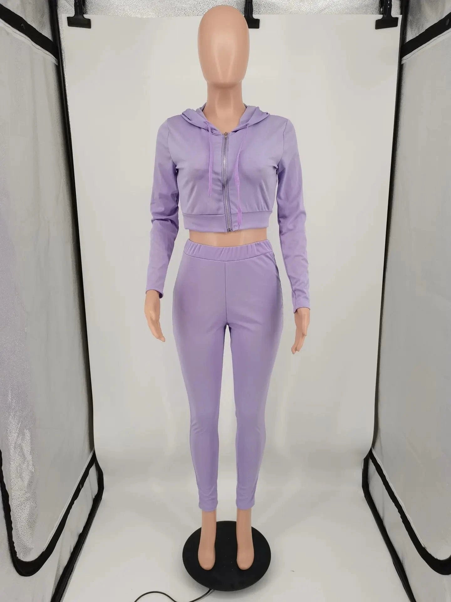 2 piece Autumn Tracksuits Fall Women's Pants Set Outfits Joggers Crop Tops