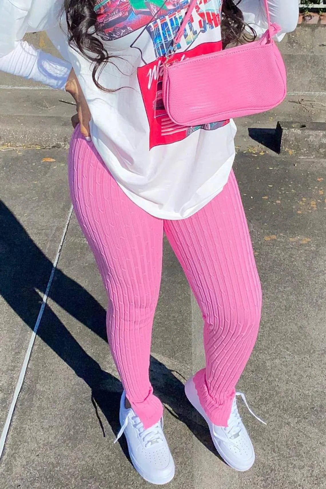 2 Piece Set Women Fall 2022 Streetwear T-shirt and Skinny Pants Set Long Sleeve T Shirt Sets for Women Two Pieces for Fall