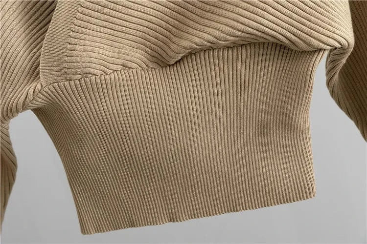 2 Piece Sets Women Knitting Outfits V Neck Pullover Sweater Pockets Drawstring Pencil Pants Slim Fit Suit Casual Knit Ensemble