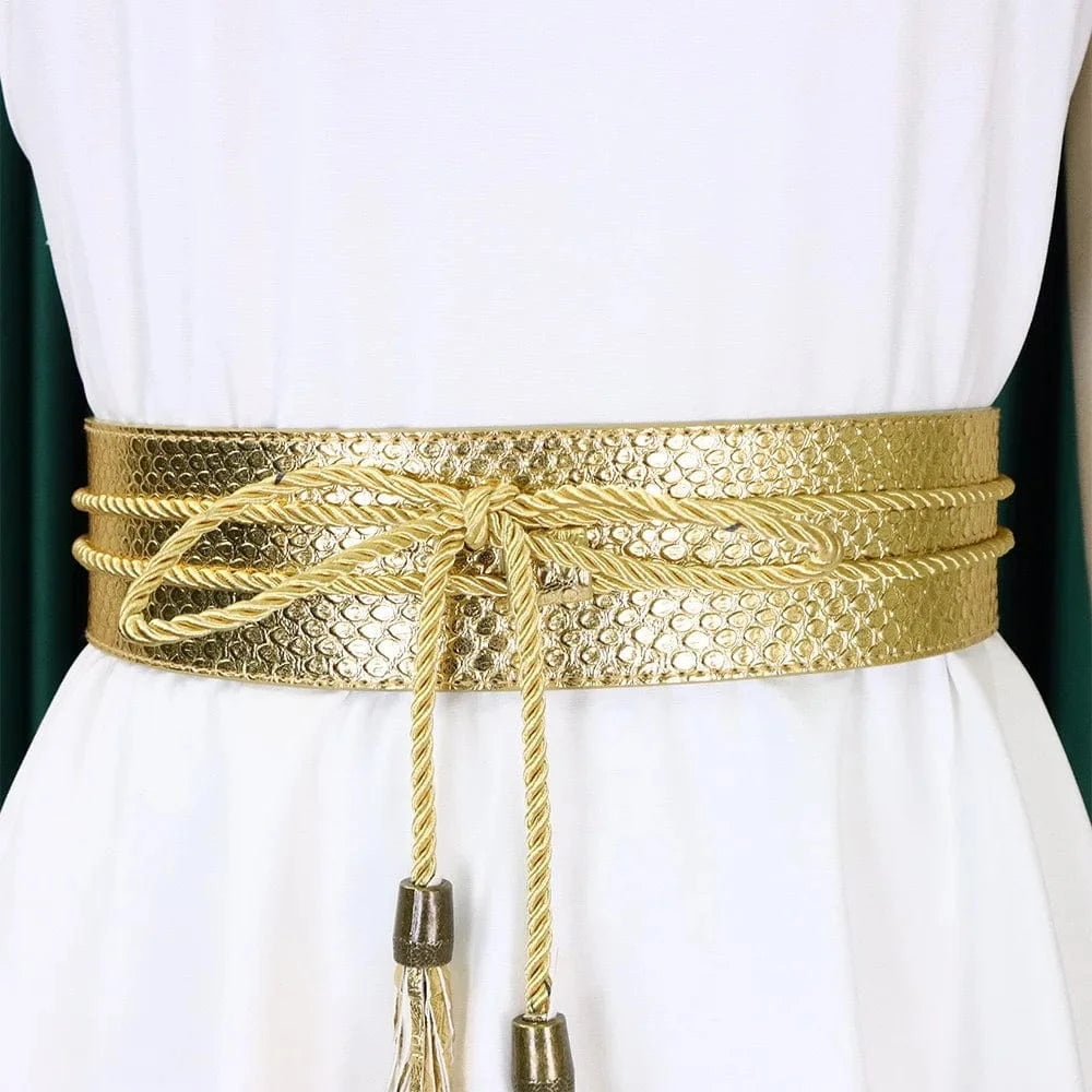 2 Pieces Pants Sets Womens Outfits Blouse Extra Long Sleeveless Backless Belt Waisted & Wide Leg Pants Pleated Floor Length Sets