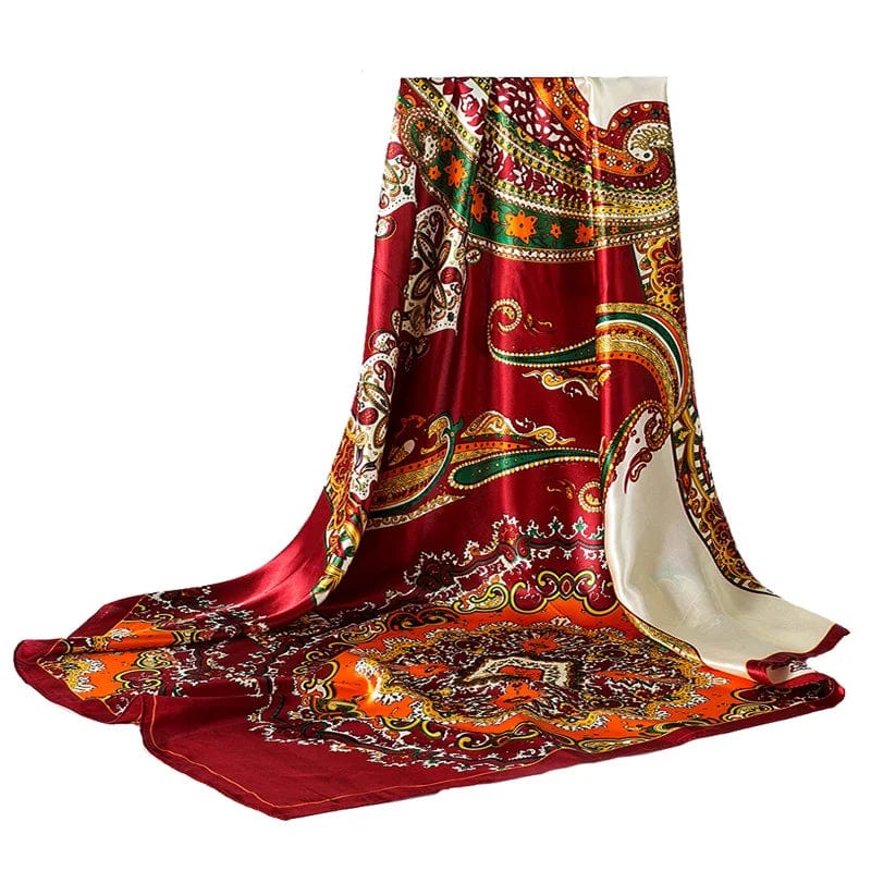 2 Spring and summer thin ethnic lady scarf fashion cashew pattern 90cm large square scarf Malay scarf