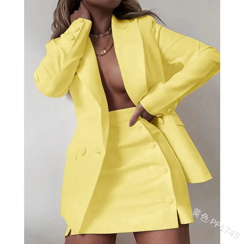 2 XL / 1 Dropshipping Wholesale Fall Winter Women Clothing Business Party Ladies Suit Office Wedding Two Piece Set