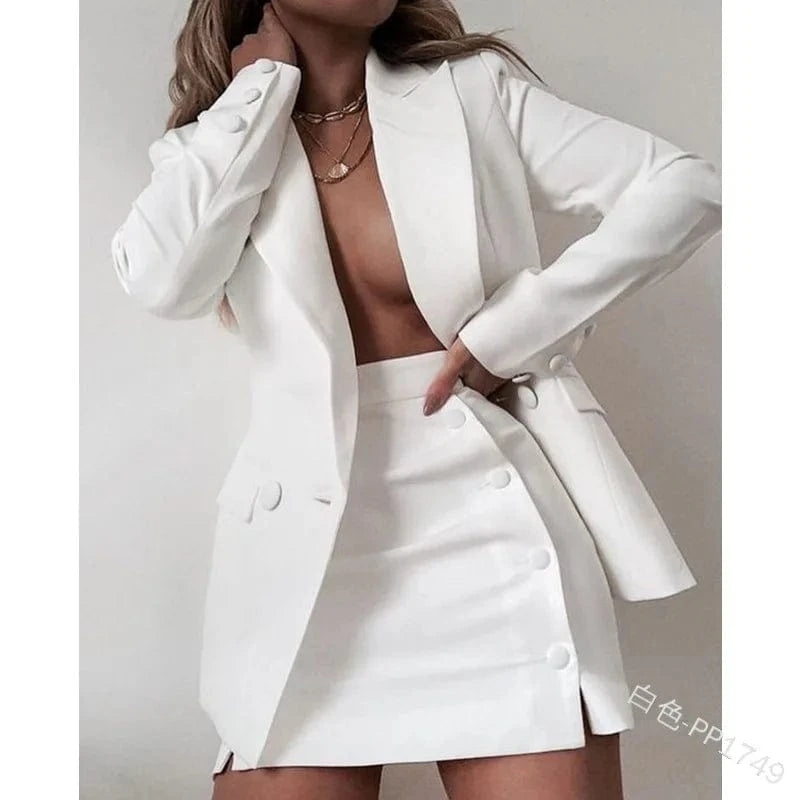 2 XL / 4 Dropshipping Wholesale Fall Winter Women Clothing Business Party Ladies Suit Office Wedding Two Piece Set