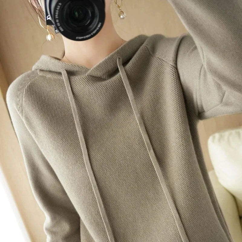 2 XL / #5 Wholesale Cheap Girls Knit Hoodie Sweater Pull Femme 2024 Womens Plus Size Loose Hooded Sweater Hoodies