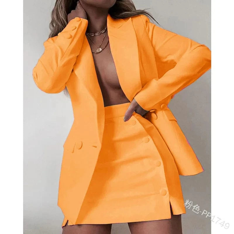 2 XL / 6 Dropshipping Wholesale Fall Winter Women Clothing Business Party Ladies Suit Office Wedding Two Piece Set