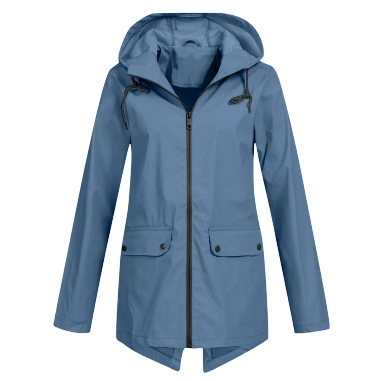 2 XL / Blue D0702DJ17 2023 On Sale Plus Size Longline Casual Hooded Shacket Long Jackets For Women Sehe Fashion