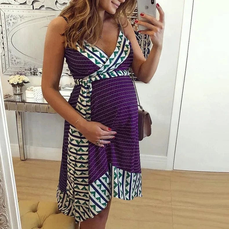 2 XL / Purple 2023 Spring Summer Printed Women's Dress Ethnic Sleeveless Patchwork Long Women Maxi Casual Dresses Clothing