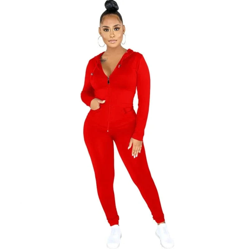2 XL / Red 12 Color Autumn Jogger Tracksuits For Women Sweat Suits Two Piece Pants Set 2 Pieces Ladies Hoodies Sweatshirt Coat Clothes B780