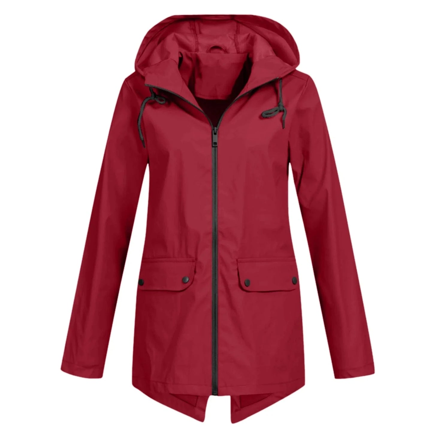 2 XL / Red D0702DJ17 2023 On Sale Plus Size Longline Casual Hooded Shacket Long Jackets For Women Sehe Fashion