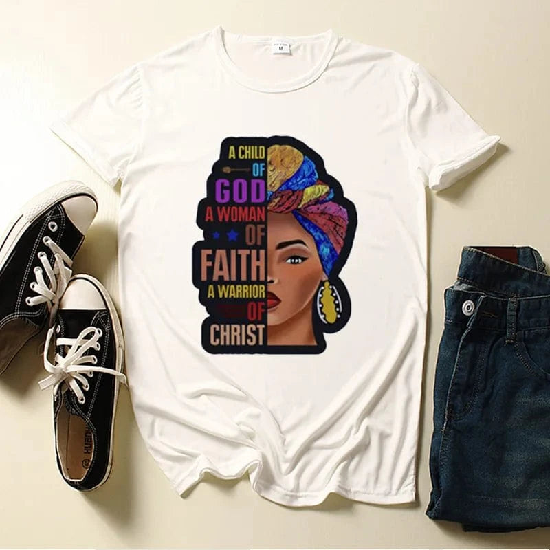 2 XL / White African Black Girl Tee – Personalized Women's T-Shirt