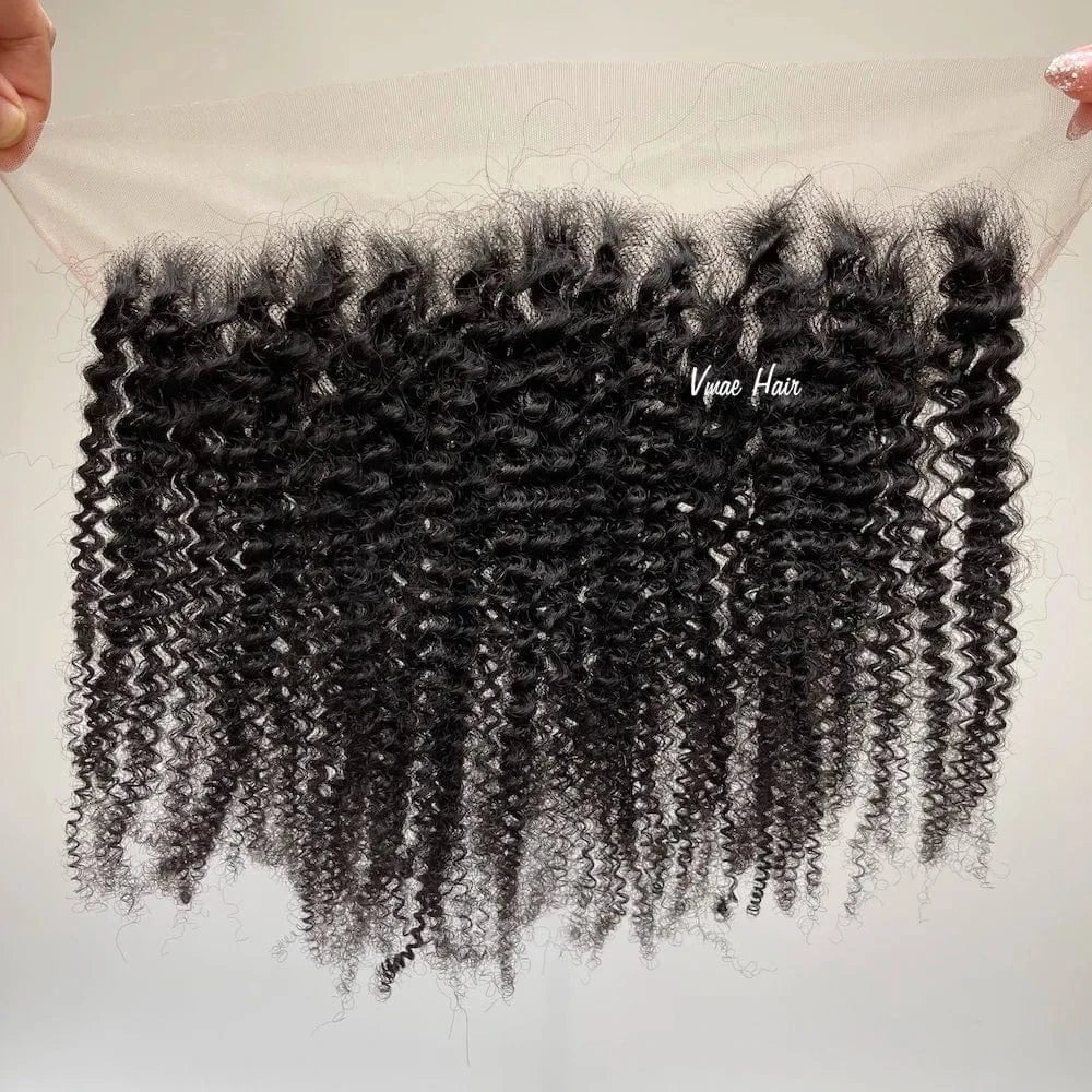 20 Inches / 4A 13*4 frontal VMAE Raw Cuticle Aligned Afro Kinky Curly Wavy Body Wave Closure and Frontals bundles Human Hair with Frontal and Closure