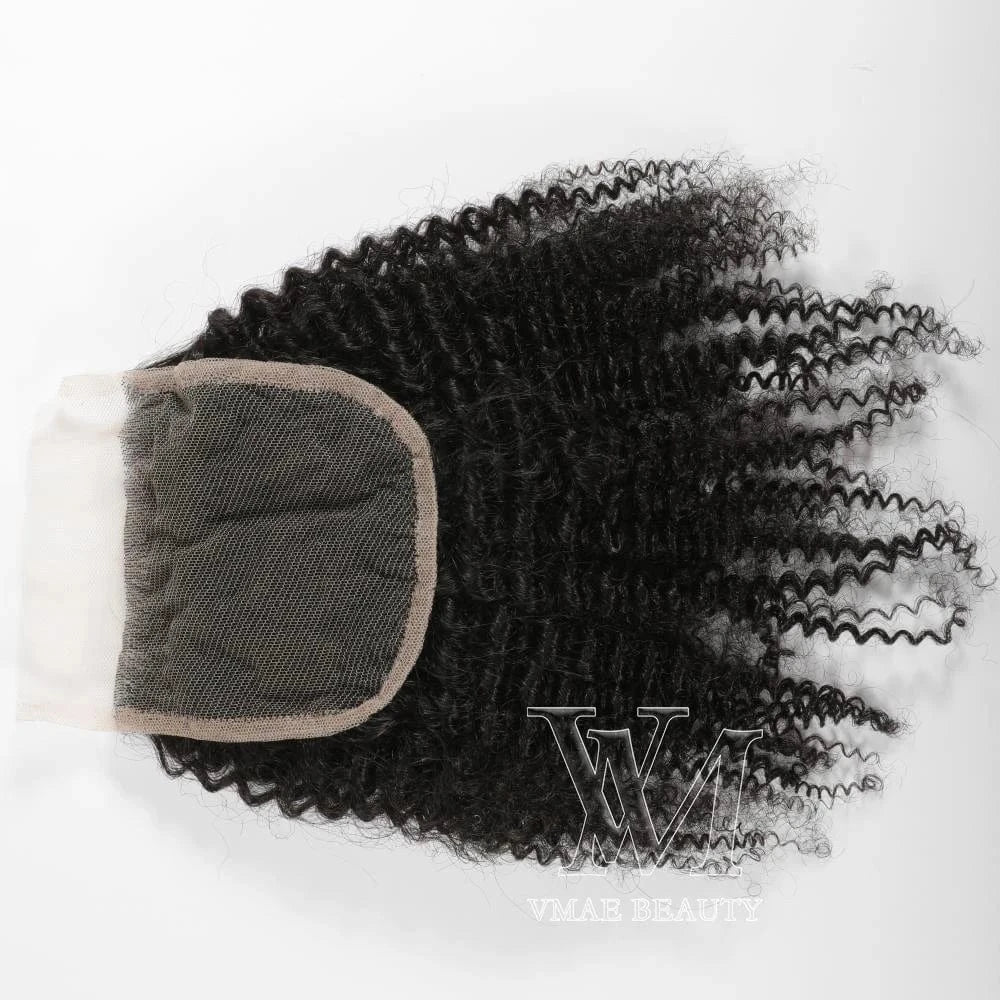 20 Inches / 4A 4*4 closure VMAE Raw Cuticle Aligned Afro Kinky Curly Wavy Body Wave Closure and Frontals bundles Human Hair with Frontal and Closure