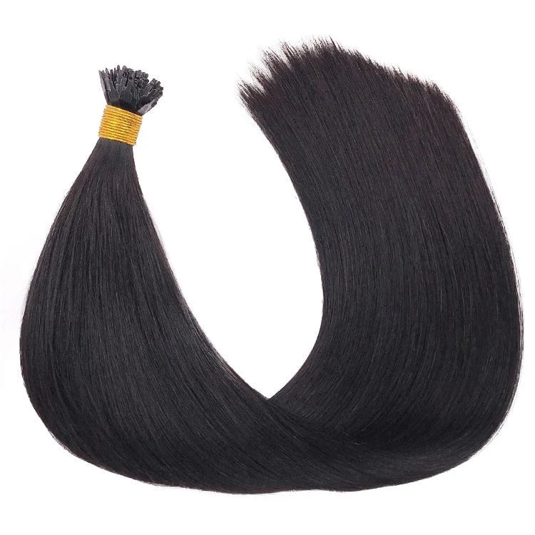 20 Inches / Black 100% Raw Virgin Keratin Tip Hair Extensions Natural Cuticle Aligned Blonde K Tip Hair Extensions Human Hair