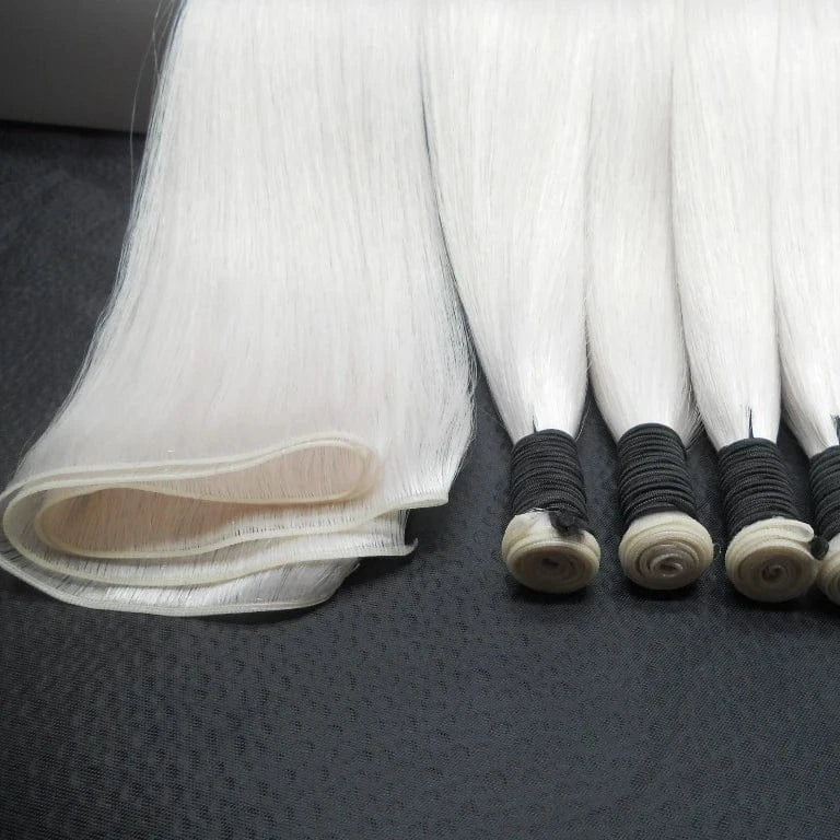 20 Inches / Black 2022 New Incredible Thin Weft Soft Human Hair Extensions Invisible Seamless Genius Weft Hair