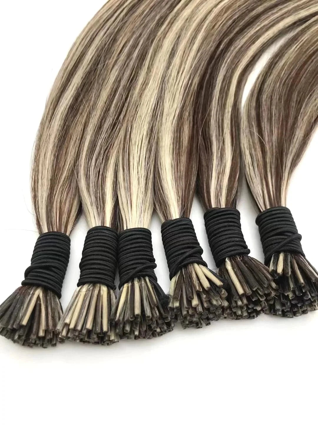 20 Inches / Black Wholesale Italian Keratin Glue Bond I tip Hair Extensions Human Hair Double Drawn Remy Keratin Hair Extensions