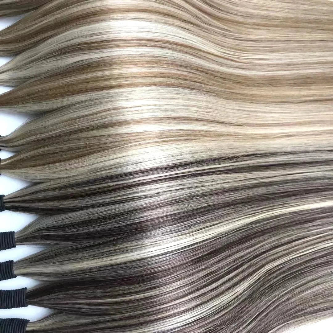 20 Inches / Black Wholesale Remy Russian I Tip Human Hair Highlights Double Drawn Straight I Tip Hair Extension for Salon