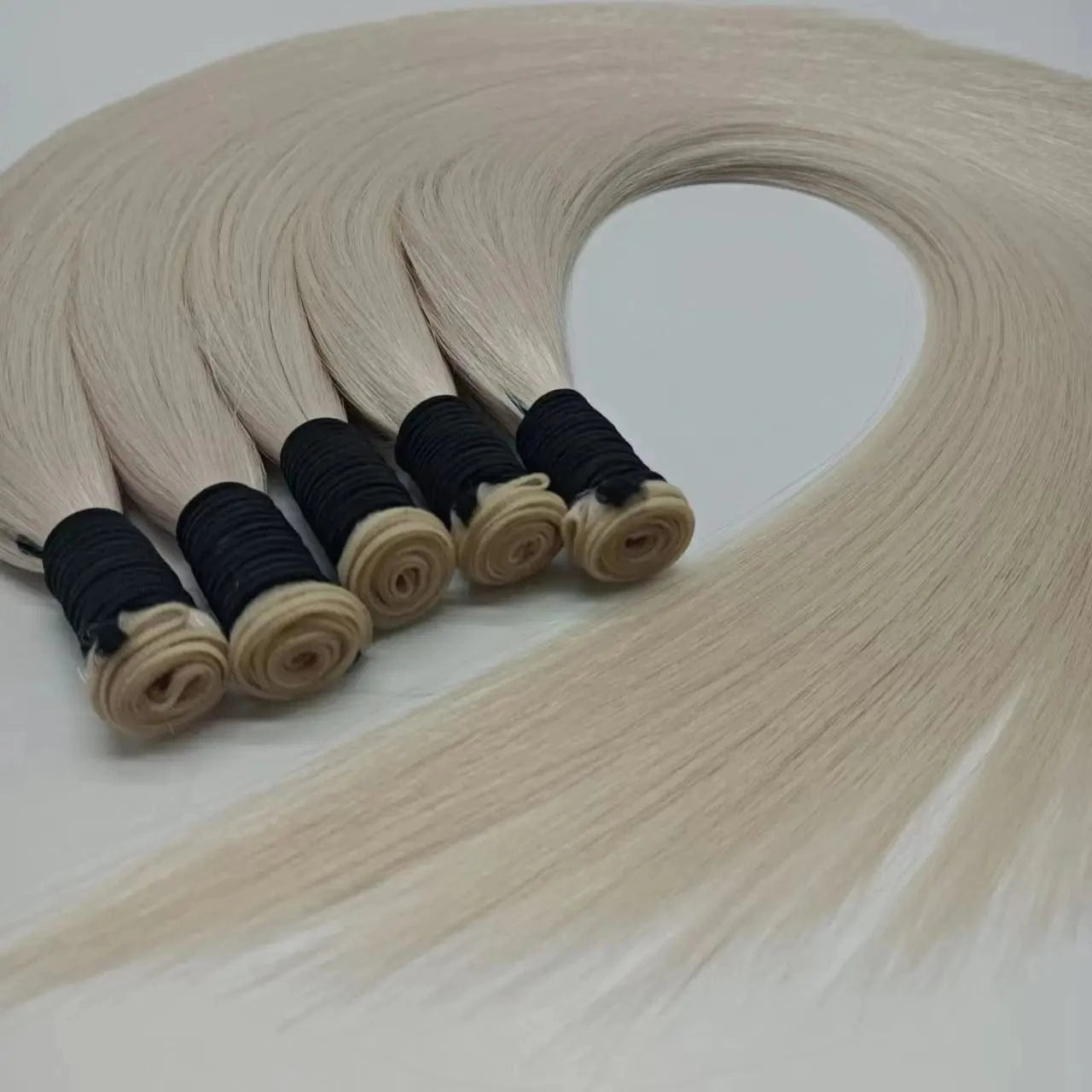20 Inches / Brown Wholesale Seamless Genius weft Remy Cuticle Aligned Virgin Hair Extensions Double Drawn Brazilian Hand-tied weft hair extensions