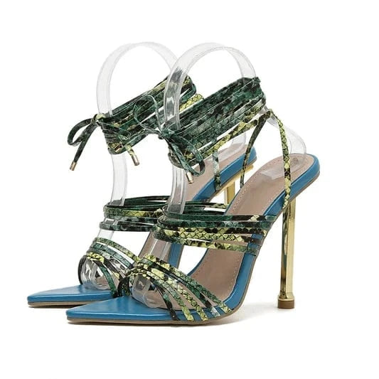 2022 European and American sexy nightclub Rome cross strap catwalk stiletto sandals