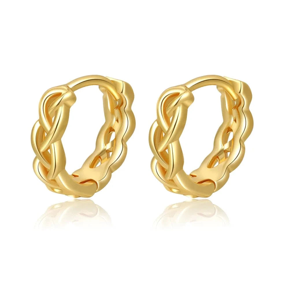 2022 gold plated huge hoop earringsZircon Earrings twisted copper earrings