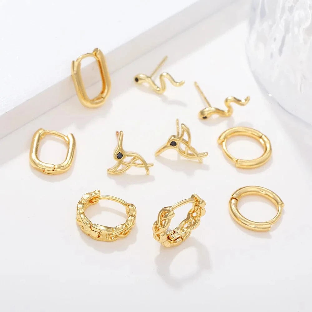 2022 gold plated huge hoop earringsZircon Earrings twisted copper earrings