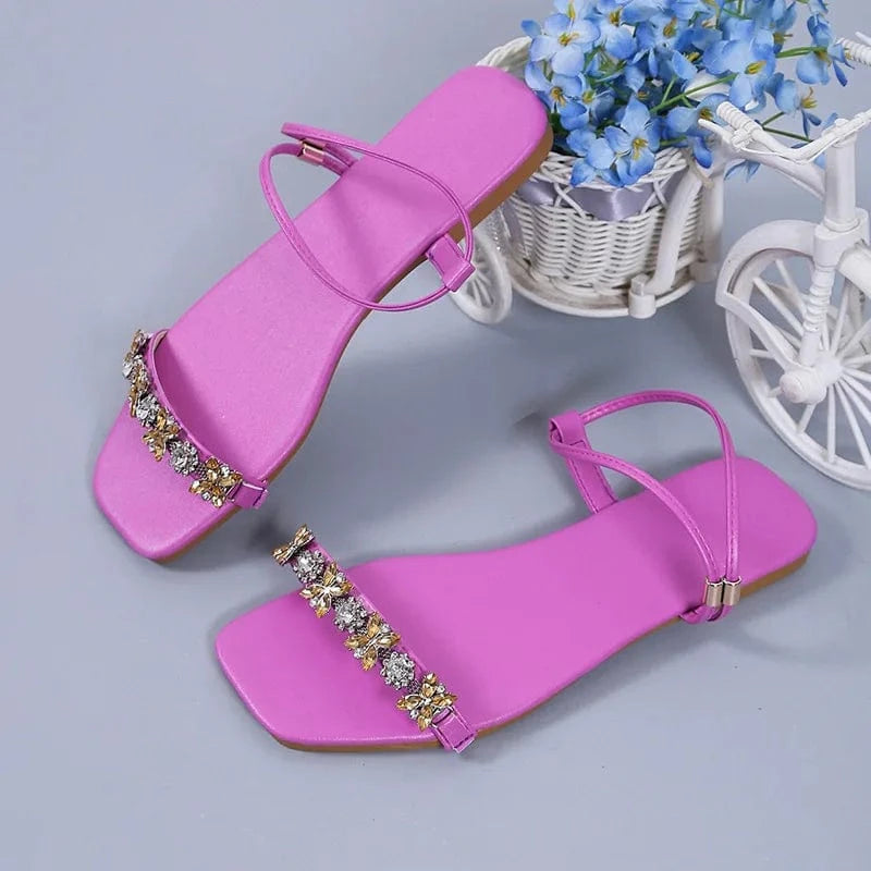 2022 Hot Sale Classical Latest Fashion Pansy Drill Sandals Summer Trend Sandal women