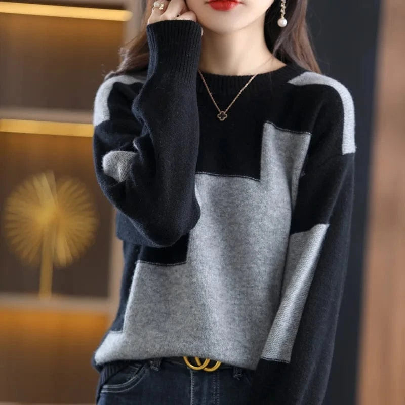 2022 hot sale Ladies' Super Soft Cashmere Slipper Sweater Women's Comfortable Loungewear Knitwear Casual Knit Jumper Women