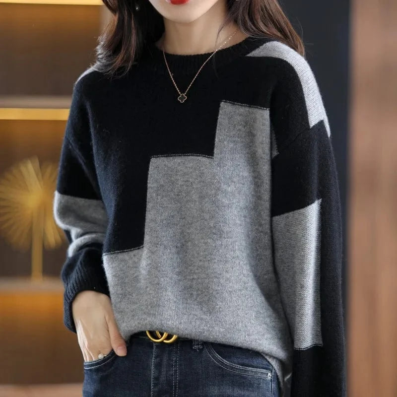 2022 hot sale Ladies' Super Soft Cashmere Slipper Sweater Women's Comfortable Loungewear Knitwear Casual Knit Jumper Women