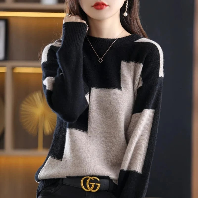 2022 hot sale Ladies' Super Soft Cashmere Slipper Sweater Women's Comfortable Loungewear Knitwear Casual Knit Jumper Women